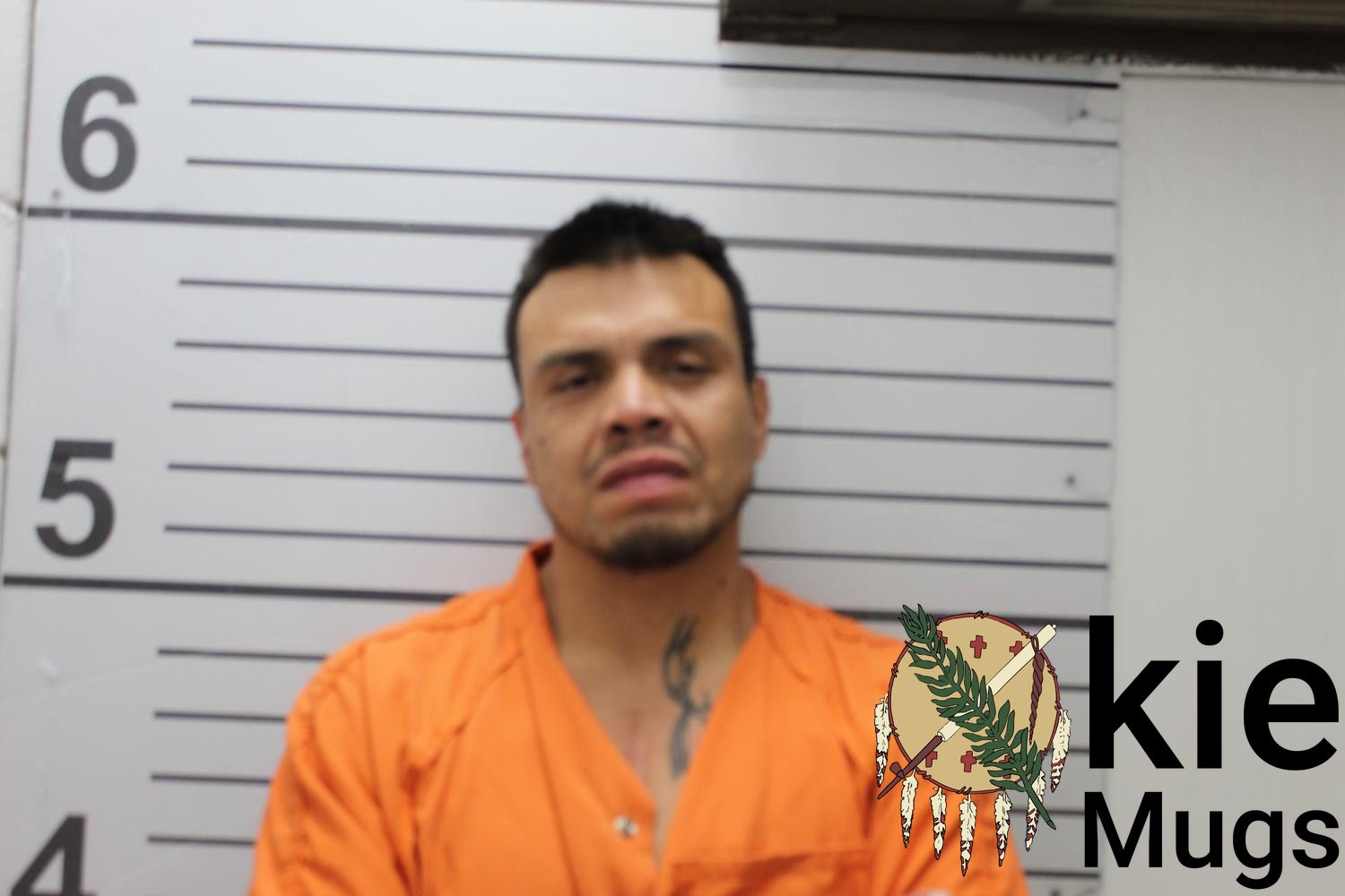 Booking photo of DUSTIN WAYNE (CREEK) HARJO